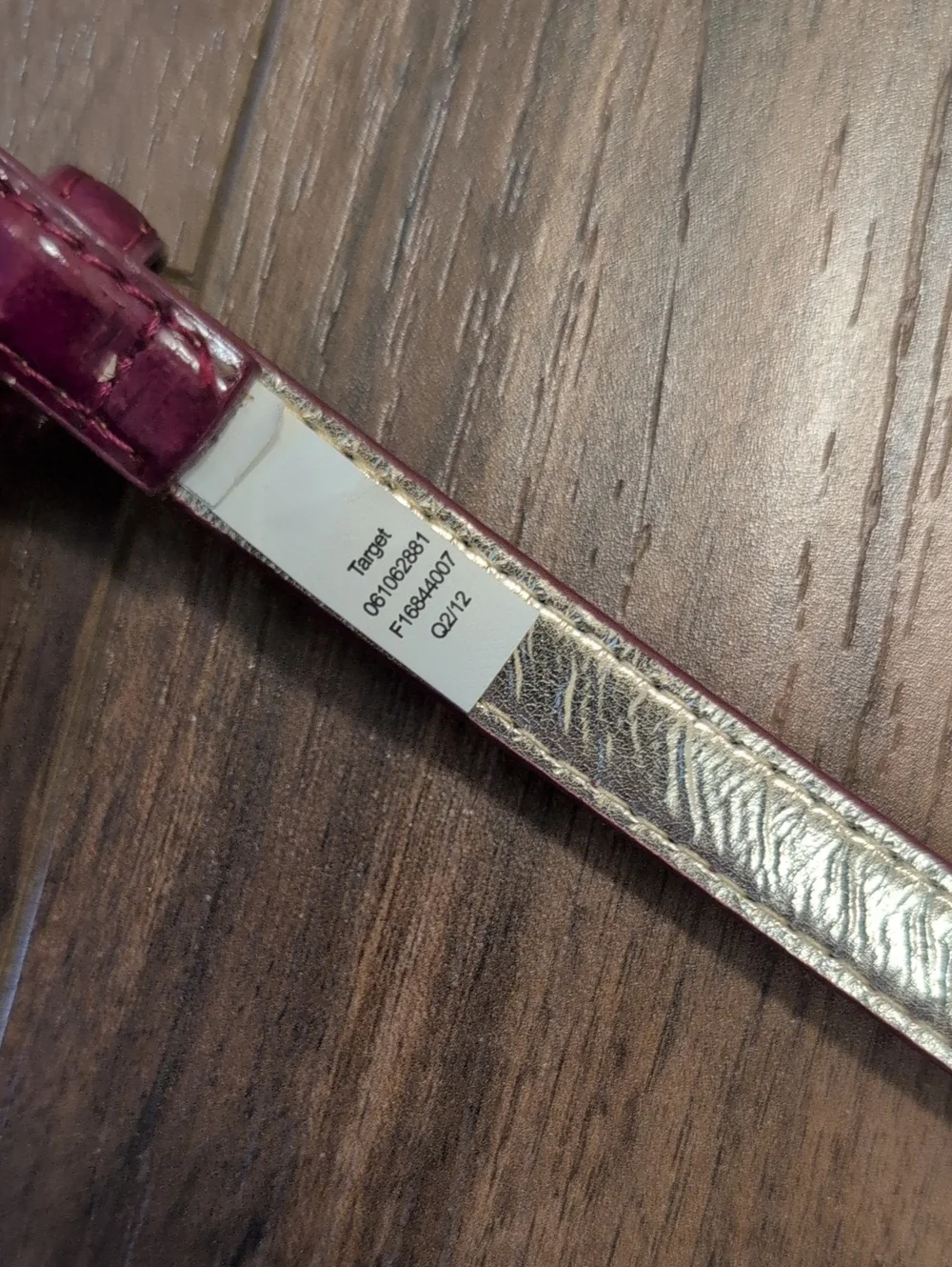 Women's Skinny Thin Purple Leather Belt - Target